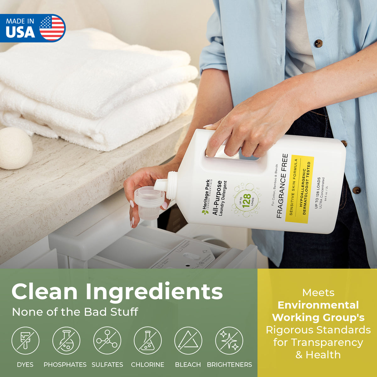 Heritage Park All-Purpose Laundry Detergent - Fragrance Free