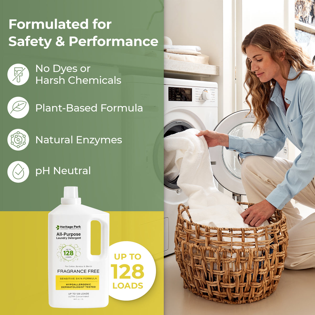 Heritage Park All-Purpose Laundry Detergent - Fragrance Free