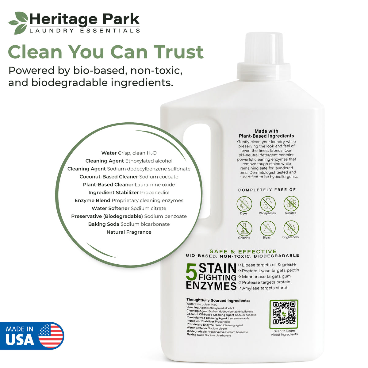 Heritage Park All-Purpose Laundry Detergent - Fragrance Free