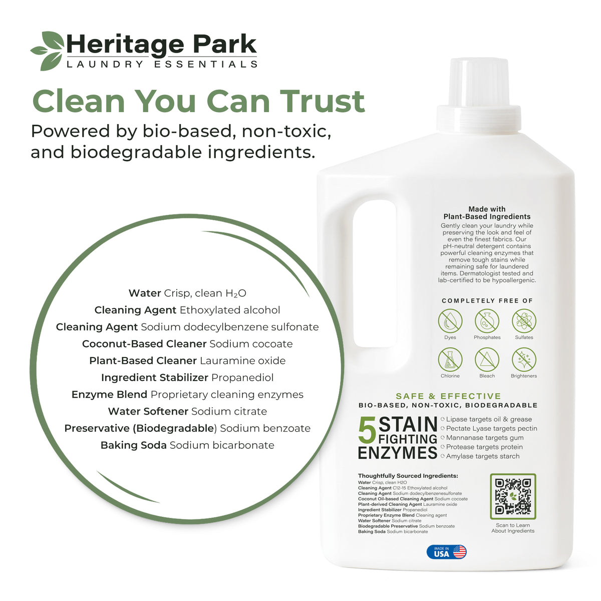 Heritage Park All-Purpose Laundry Detergent - Fragrance Free