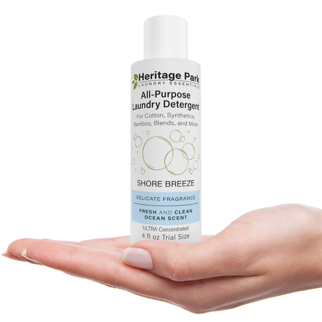 4 oz Heritage Park Shore Breeze All Purpose Laundry Detergent bottle