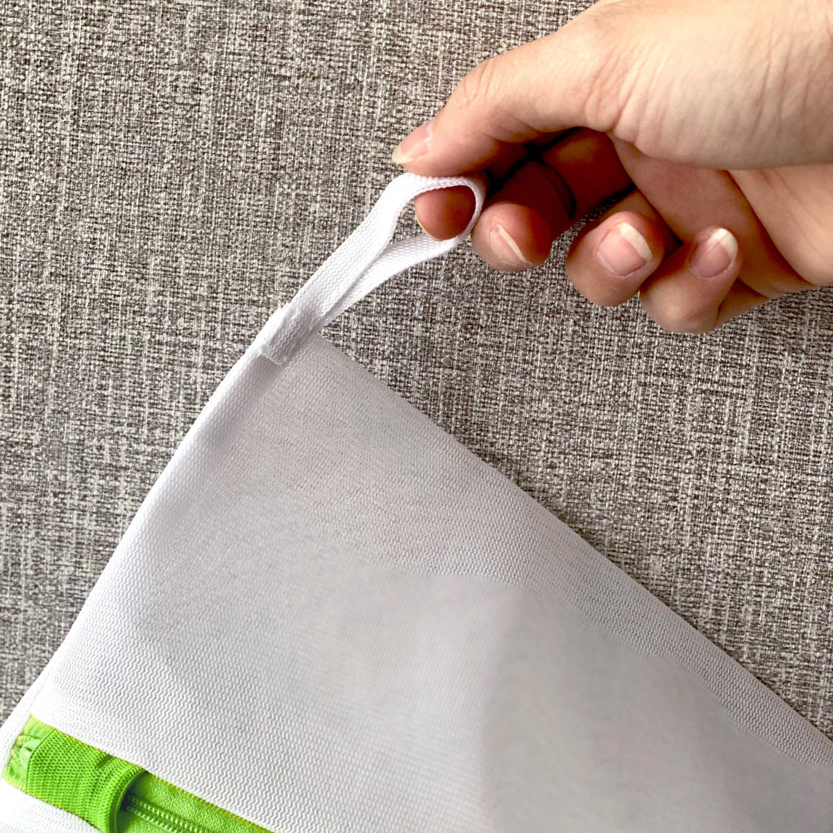 Hanging loop on the Heritage Park premium mesh laundry bag