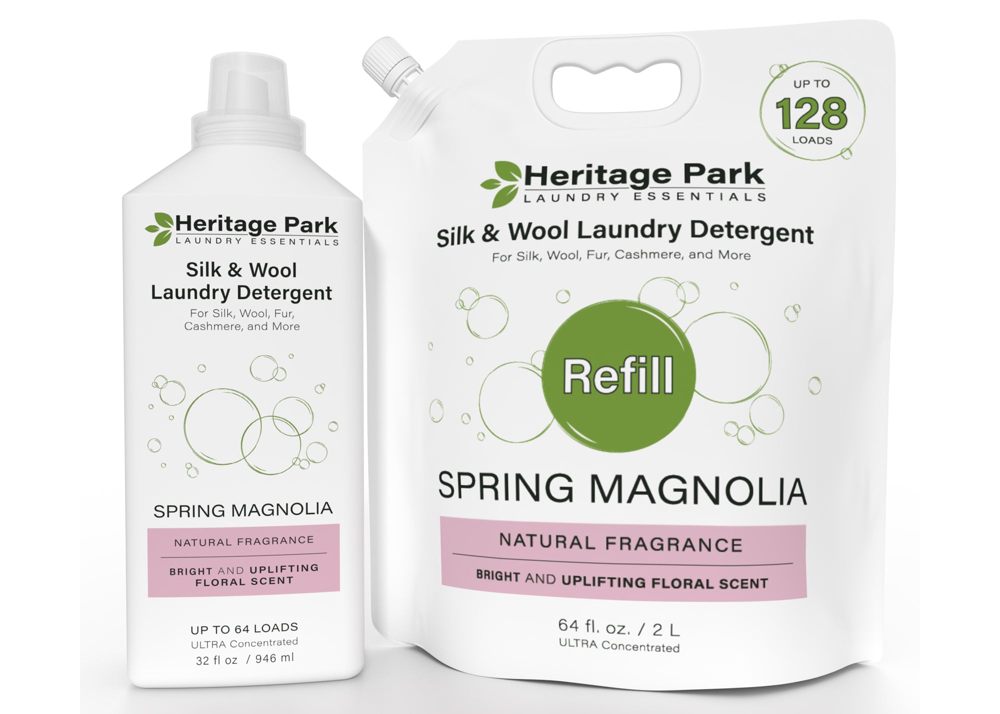 Heritage Park Silk & Wool Fragrance Laundry Detergents - 32oz and 64oz Refill