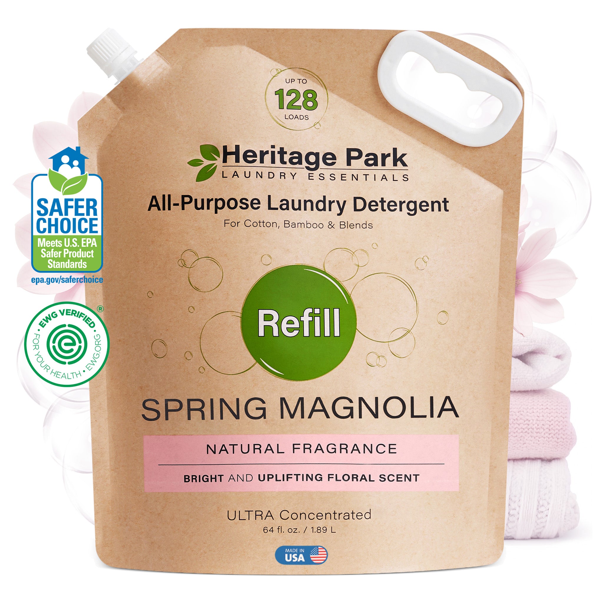 Spring Detergent Pink Floral Scented Laundry Detergent for Sensitive Skin | Heritage Park ...