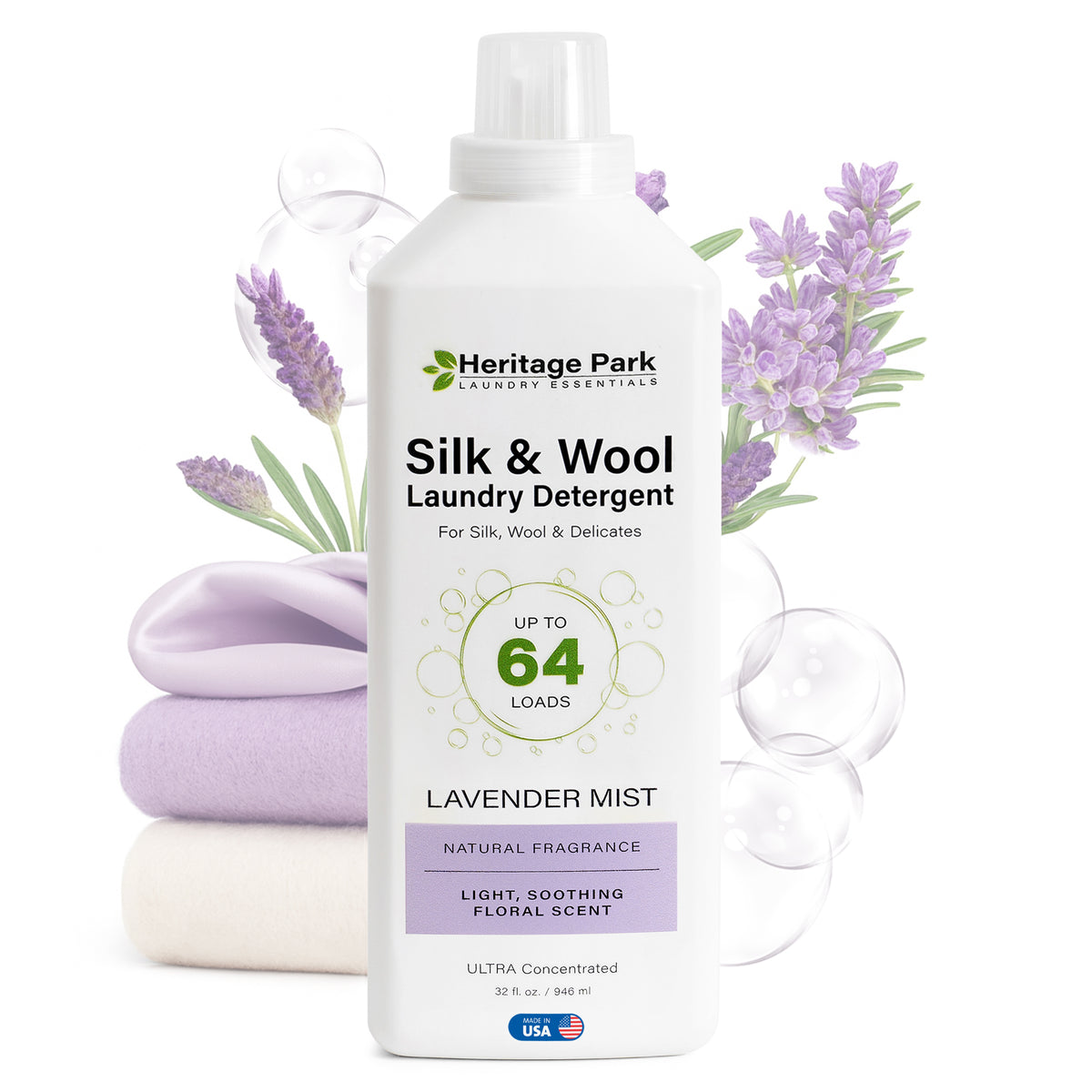 Heritage Park Silk & Wool Laundry Detergent - Lavender Mist