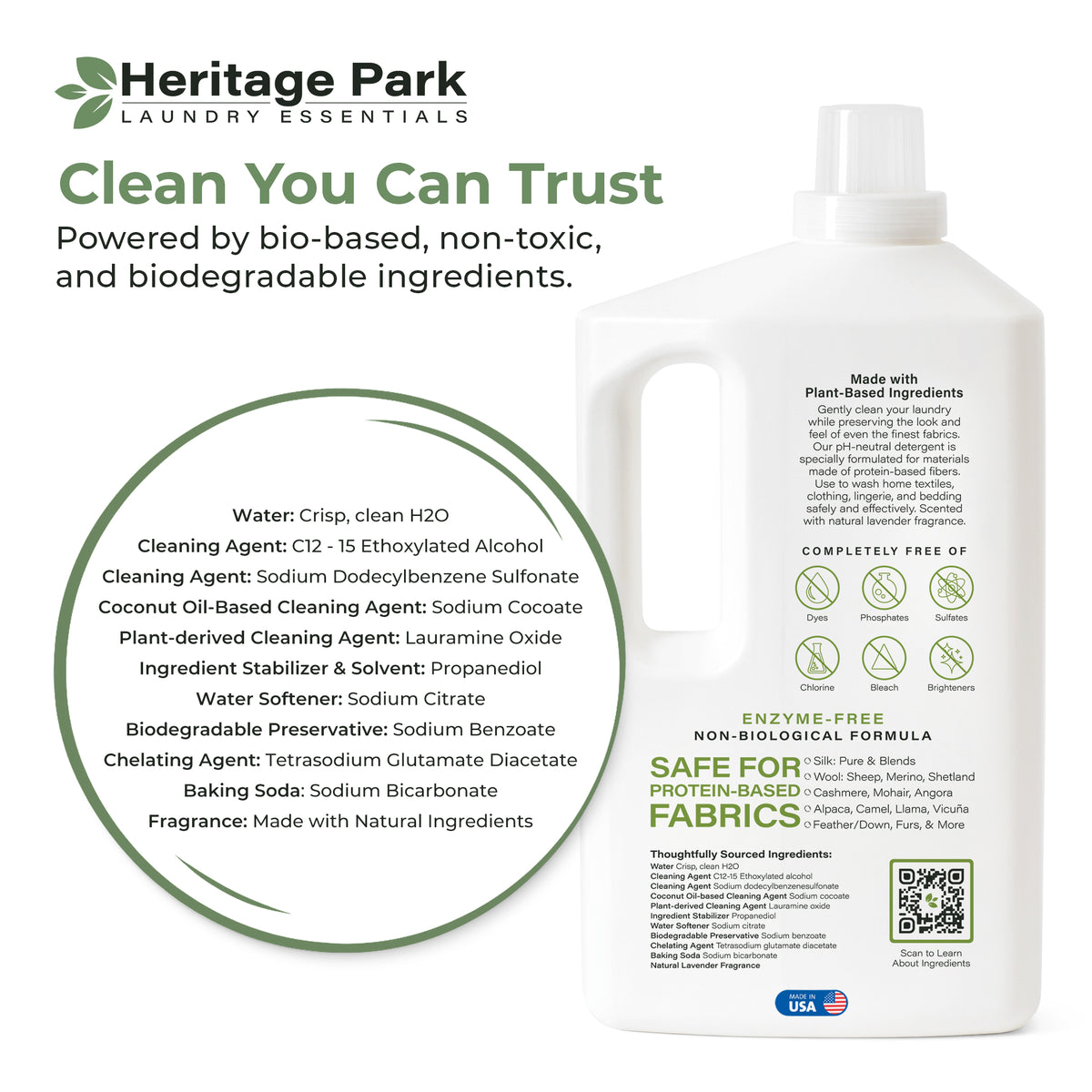 Heritage Park Silk & Wool Laundry Detergent - Lavender Mist