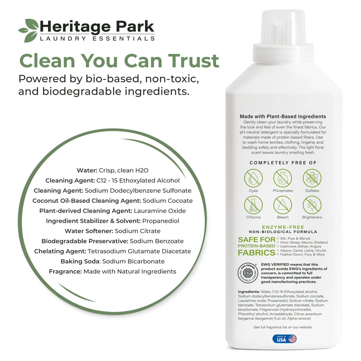 Heritage Park Silk & Wool Laundry Detergent - Spring Magnolia